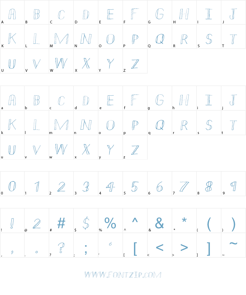 Double Strike Font Character